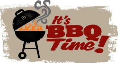 It's BBQ Time Sign Illustration