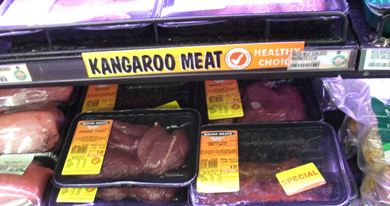 Kangaroo Meat for sale in the Supermarket