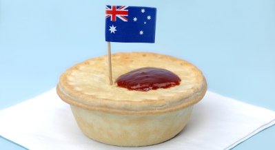 Australian Meat Pie With Aussie Flag