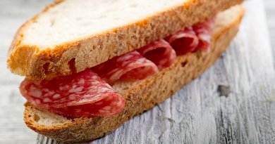Crusty Bread & Salami Sandwich