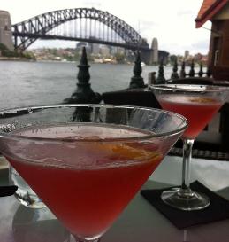 Enjoying A Cocktail On Sydney Harbour
